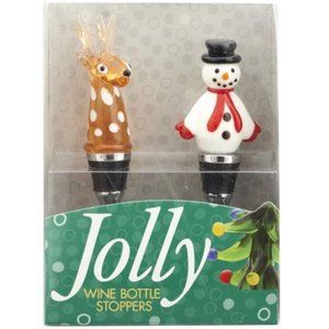 LS Arts WAX-010 Bottle Stopper - Reindeer,Snowman